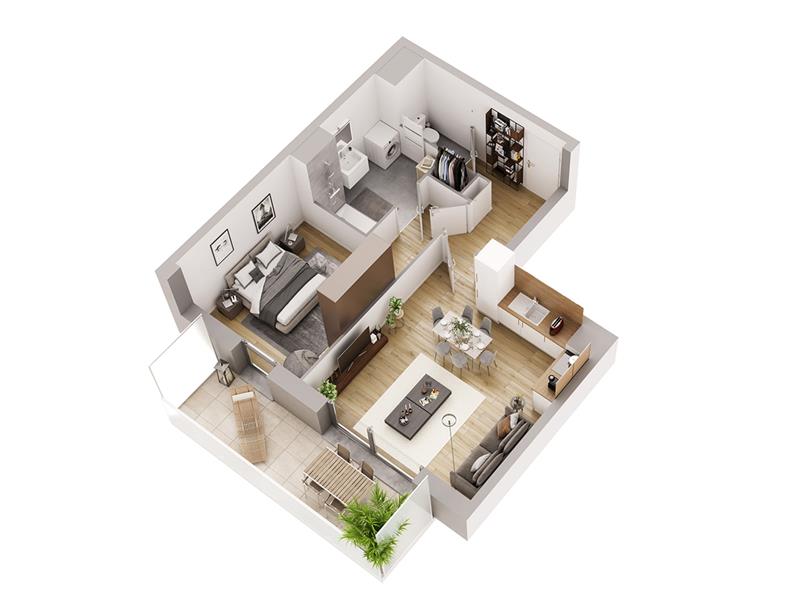 Appartement à vendre à Mons-en-Baroeul - Résidence Green Hope - A203-T2