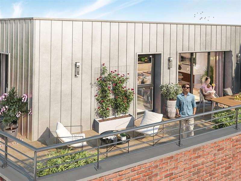 Appartement à vendre à Mons-en-Baroeul - Résidence Green Hope - Vue terrasse